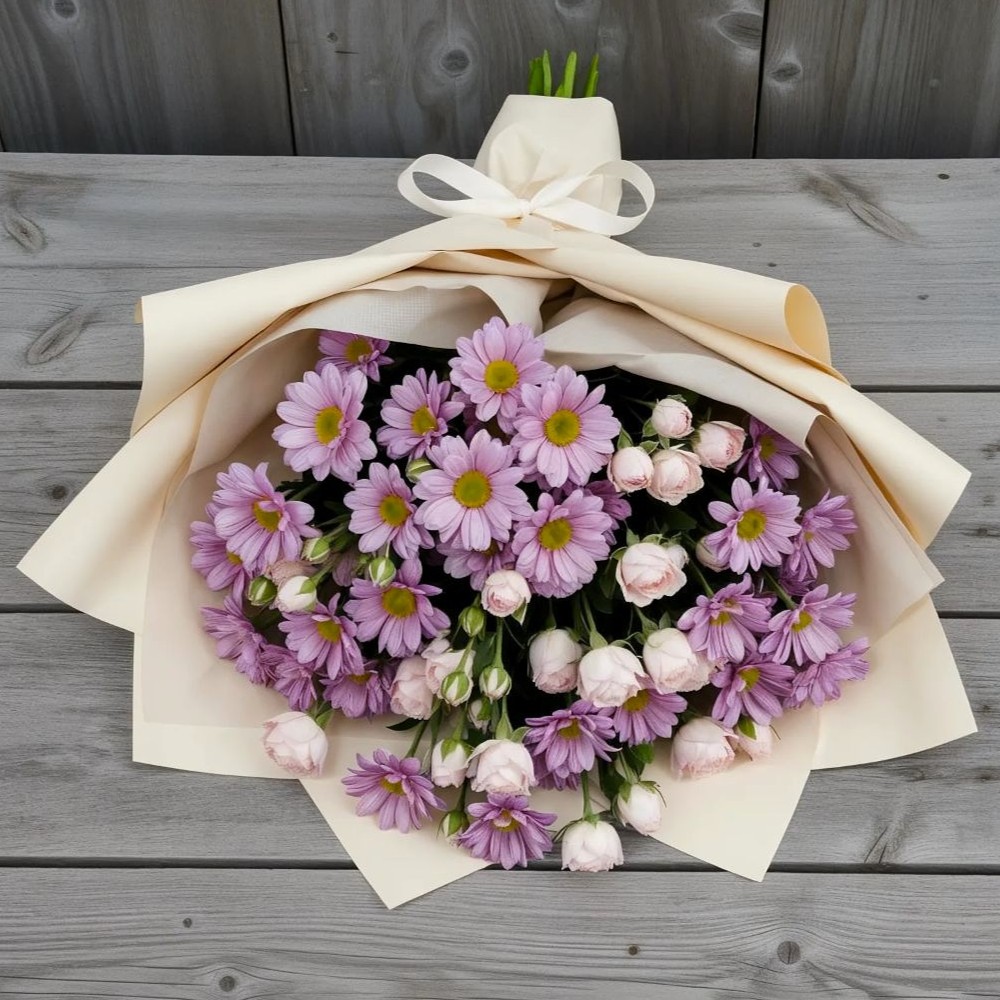 Букет цветов из: Розы и Хризантемы в Изобильном