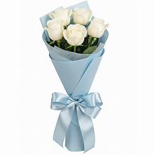 Букет 5 Белых роз Проуд в Изобильном