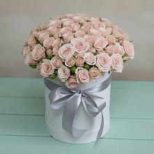 Цветочная композиция из Розы в шляпной коробке в Изобильном