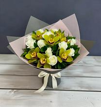 Букет цветов из:  Орхидеи и Розы в Изобильном