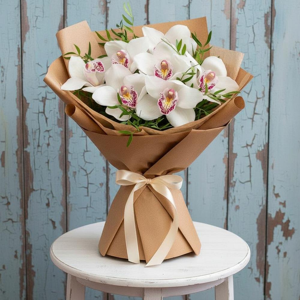 Букет цветов из: Орхидеи и Розы в Изобильном
