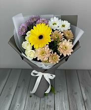 Букет цветов из:  Розы, Герберы и Хризантемы в Изобильном
