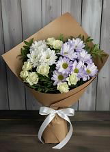 Букет цветов из:  Хризантемы и Розы в Изобильном