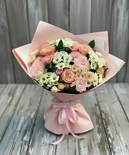 Букет цветов из:  Гвоздики, Розы и Хризантемы в Изобильном