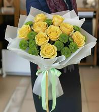 Букет цветов из:  Хризантемы и Розы в Изобильном