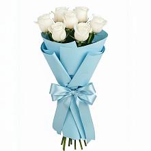 Букет 7 белых роз Проуд в Изобильном