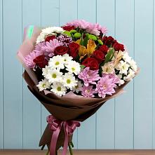 Букет цветов из:  Розы, Хризантемы и Альстромерии в Изобильном