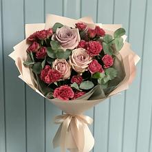 Букет цветов из:  Гвоздики и Розы в Изобильном